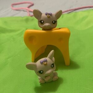 Hasbro LPS Littlest Pet Shop Mice with Cheese (#116 x 2)